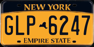 NY license plate GLP6247