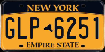NY license plate GLP6251