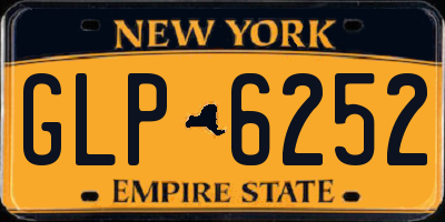 NY license plate GLP6252