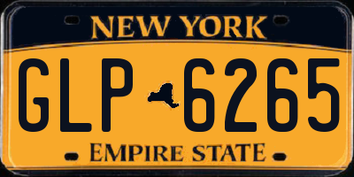 NY license plate GLP6265