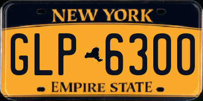 NY license plate GLP6300
