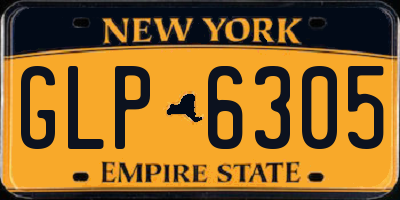 NY license plate GLP6305