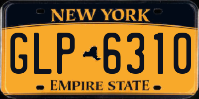 NY license plate GLP6310