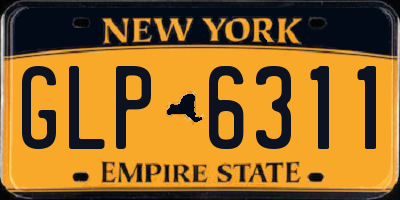 NY license plate GLP6311