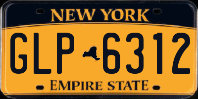 NY license plate GLP6312