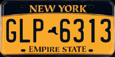 NY license plate GLP6313
