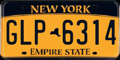 NY license plate GLP6314