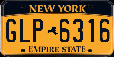 NY license plate GLP6316