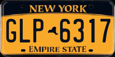 NY license plate GLP6317