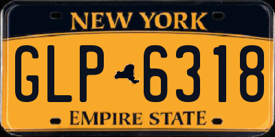 NY license plate GLP6318