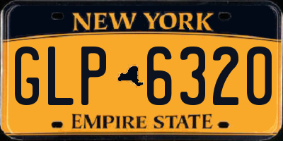 NY license plate GLP6320