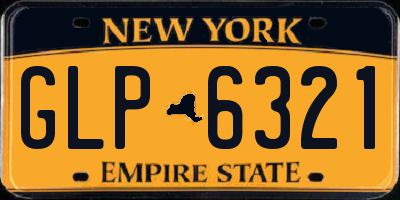 NY license plate GLP6321