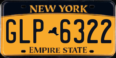 NY license plate GLP6322
