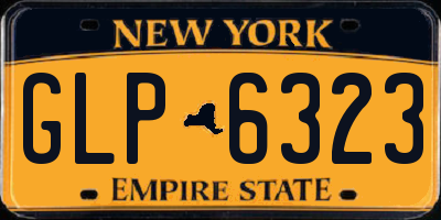NY license plate GLP6323