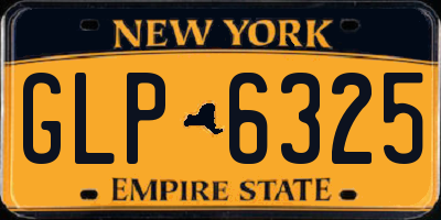NY license plate GLP6325