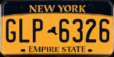 NY license plate GLP6326
