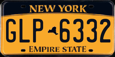 NY license plate GLP6332