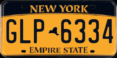NY license plate GLP6334