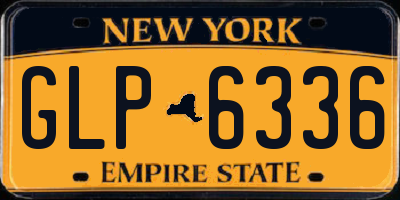 NY license plate GLP6336