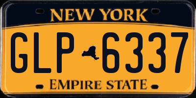 NY license plate GLP6337