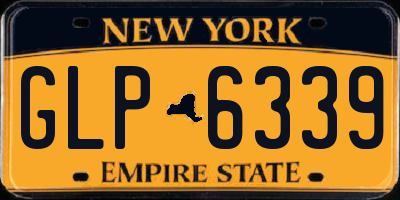 NY license plate GLP6339