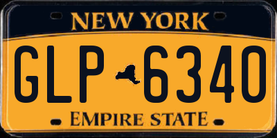 NY license plate GLP6340