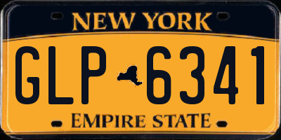 NY license plate GLP6341