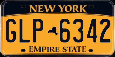 NY license plate GLP6342