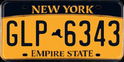 NY license plate GLP6343