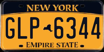 NY license plate GLP6344