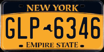 NY license plate GLP6346