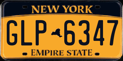 NY license plate GLP6347