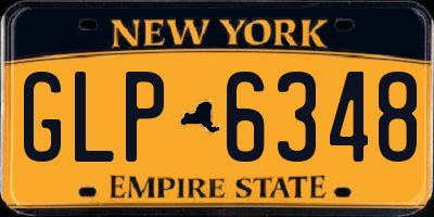 NY license plate GLP6348