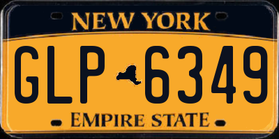 NY license plate GLP6349