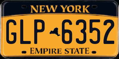 NY license plate GLP6352