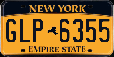 NY license plate GLP6355