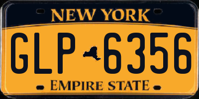 NY license plate GLP6356