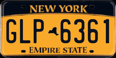 NY license plate GLP6361