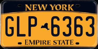NY license plate GLP6363