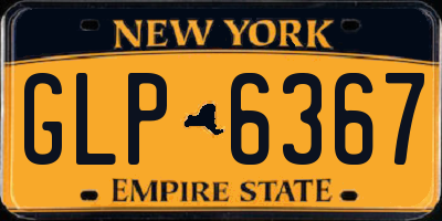 NY license plate GLP6367