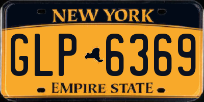 NY license plate GLP6369
