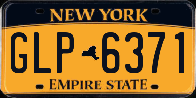 NY license plate GLP6371