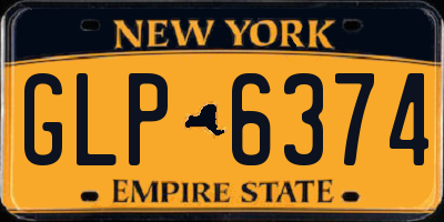 NY license plate GLP6374