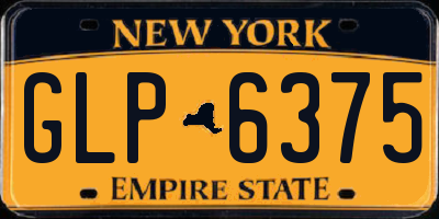 NY license plate GLP6375
