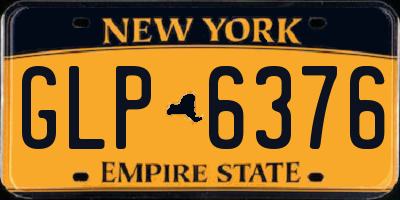 NY license plate GLP6376