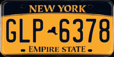 NY license plate GLP6378