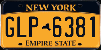 NY license plate GLP6381