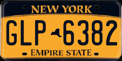 NY license plate GLP6382