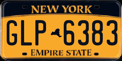 NY license plate GLP6383