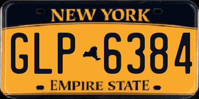 NY license plate GLP6384